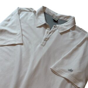 Alo yoga men's polo shirt CoolFit white L